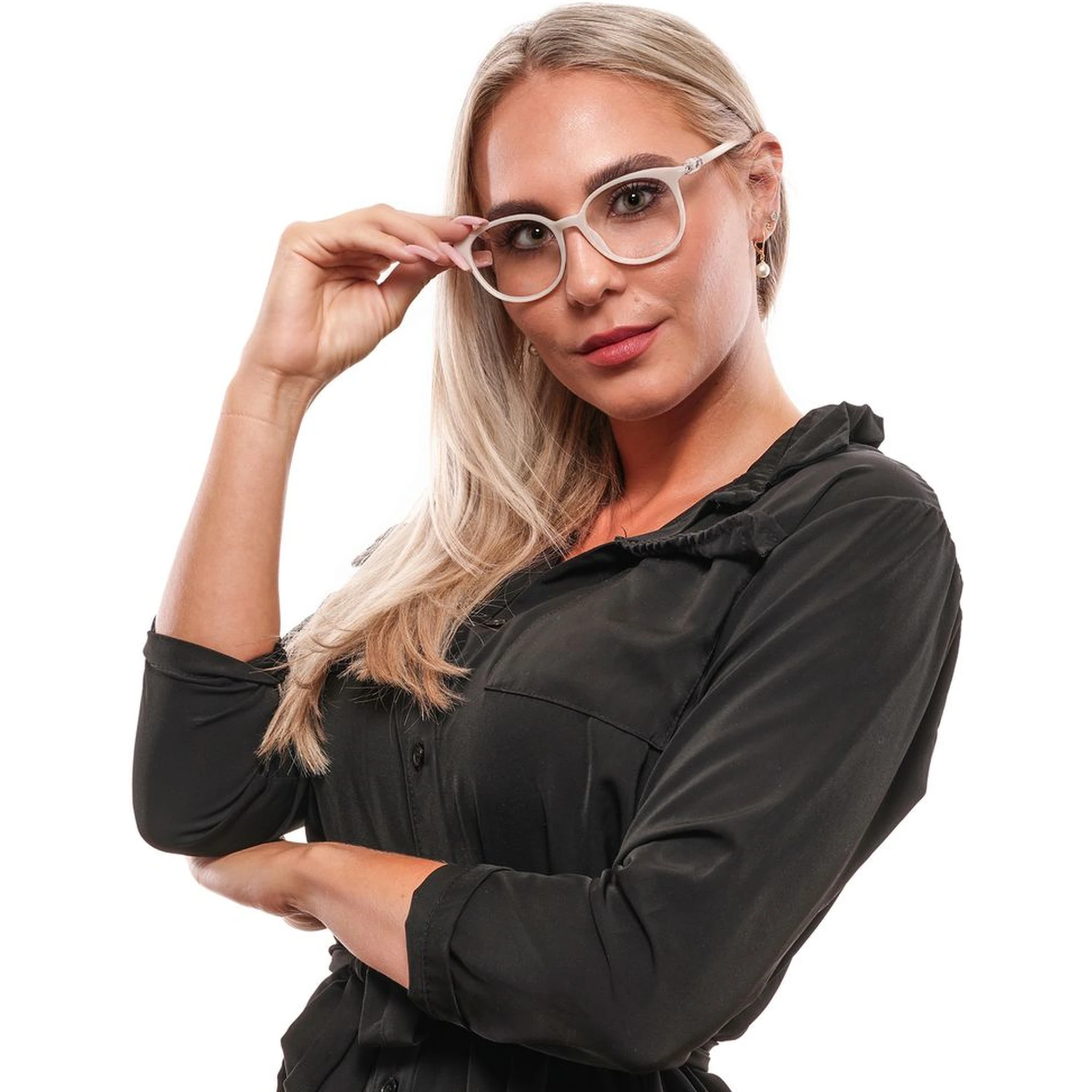 نظارات بلاستيكية بيضاء (إطارات)