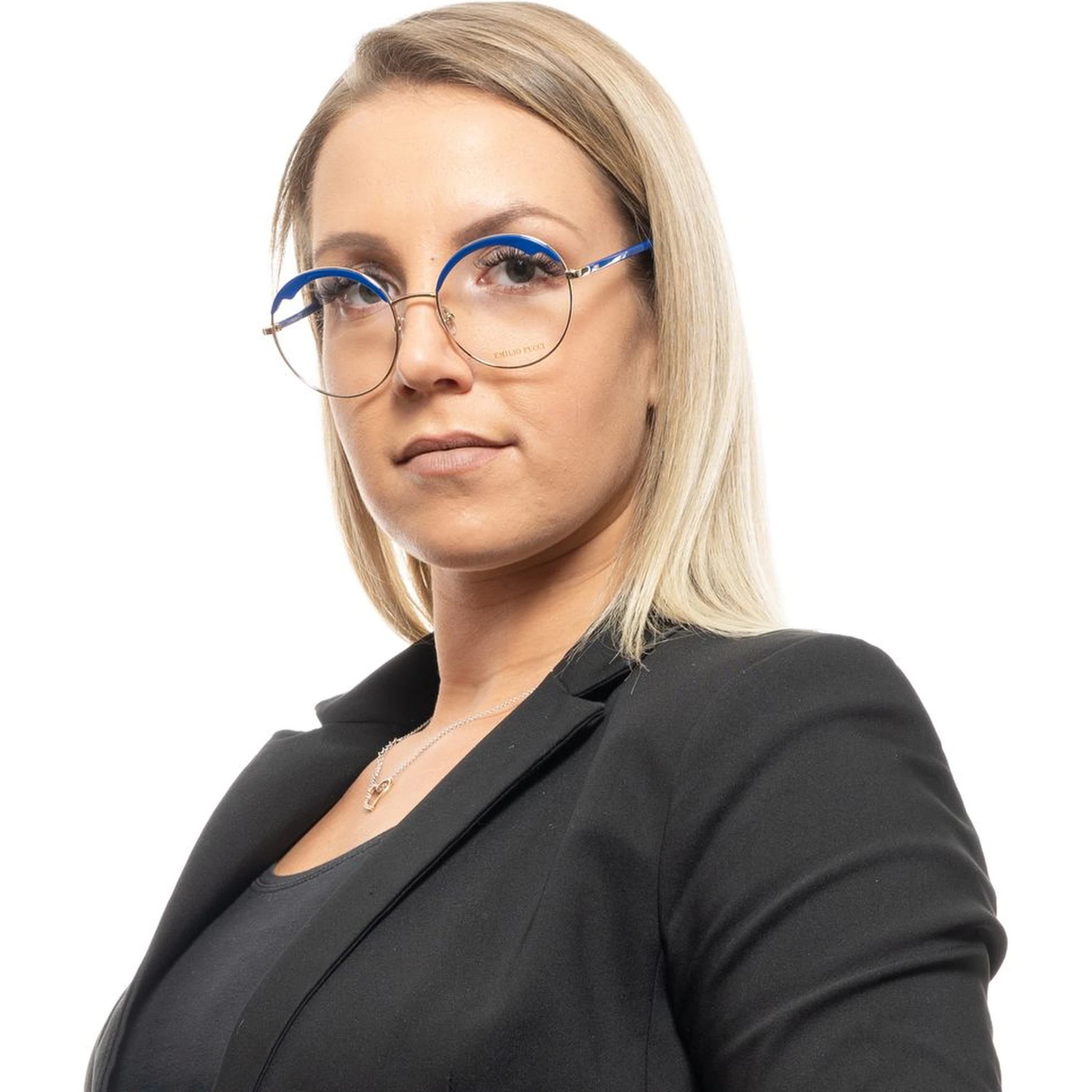 Blue Metal & Plastic Glasses (Frames)