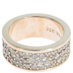 Silver Womens CZ 925 Sterling Ring