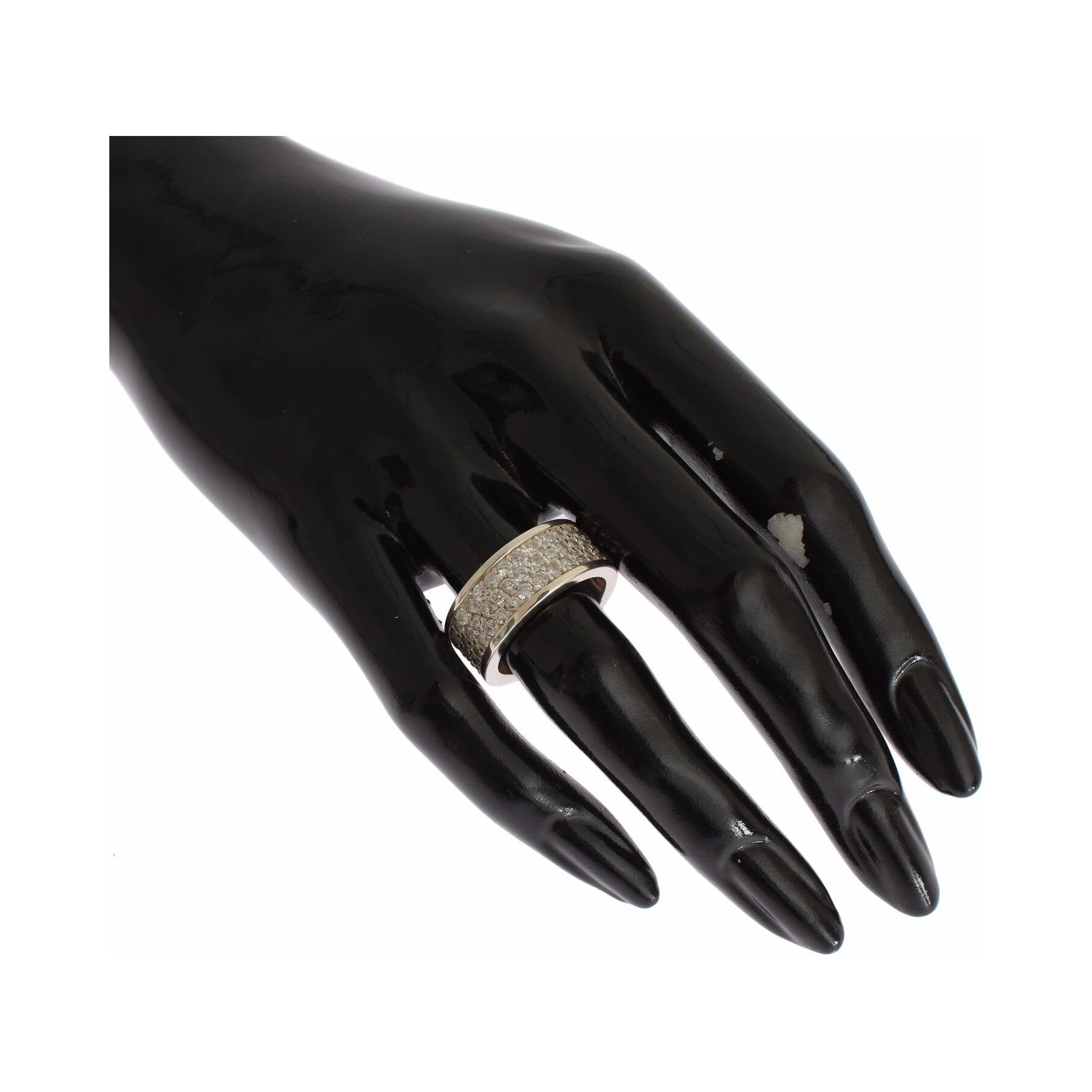 Silver Womens CZ 925 Sterling Ring
