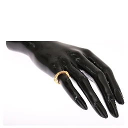 Gold Authentic Womens Clear CZ Gold 925 Silver Ring