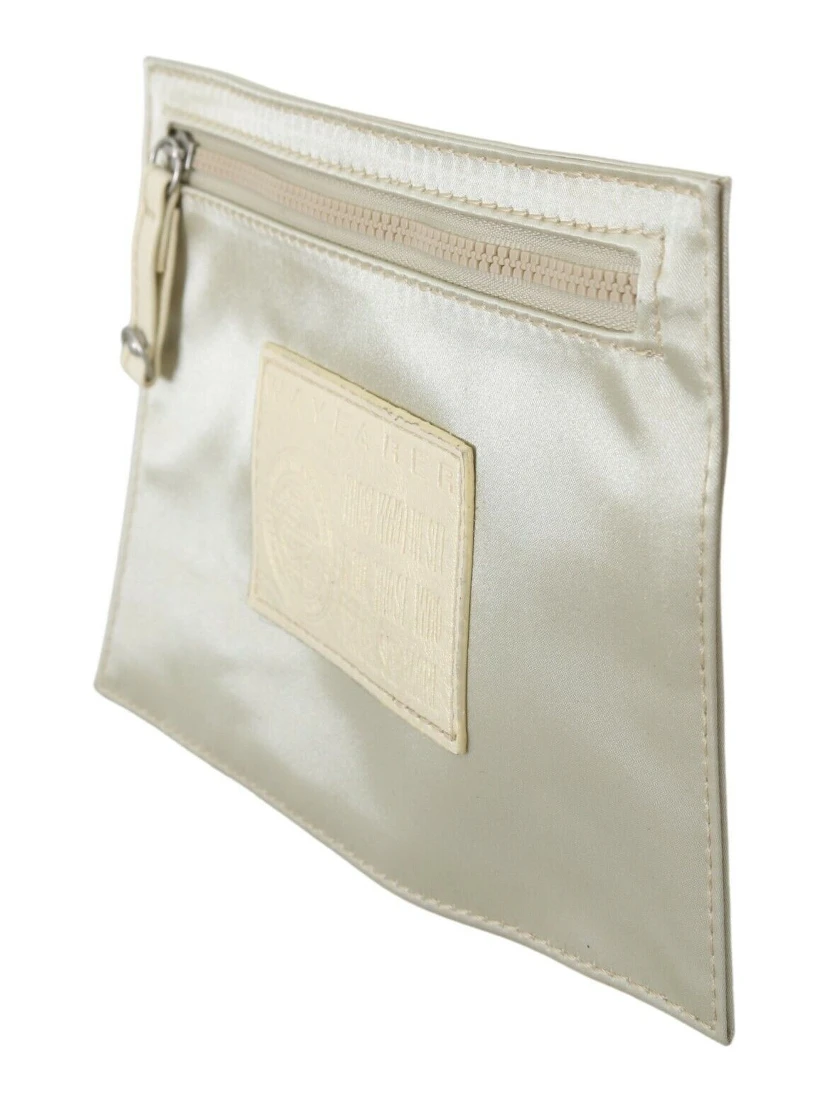 White Zippered Coin Holder Wallet