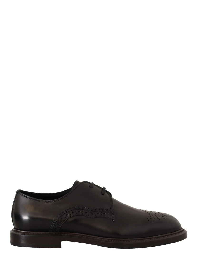 Black Leather Dress Formal Derby Shoes