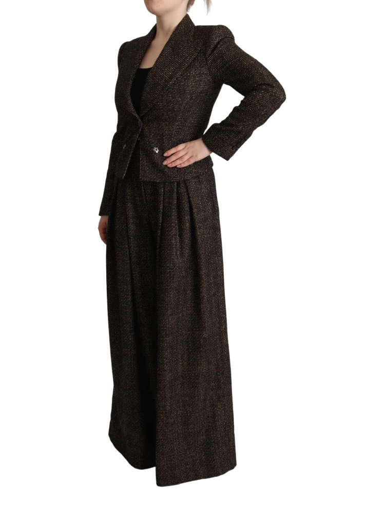 Dark Brown Wool Single Breasted 2 Pc Jacket Pants alternative