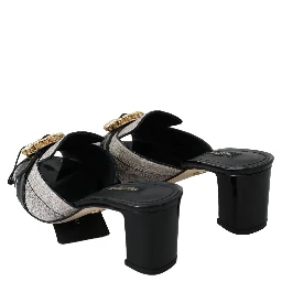 Black Gray Exotic Leather Crystals Sandals Shoes