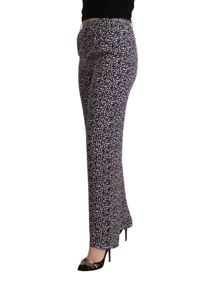 Black High Waist Printed Straight Pants alternative