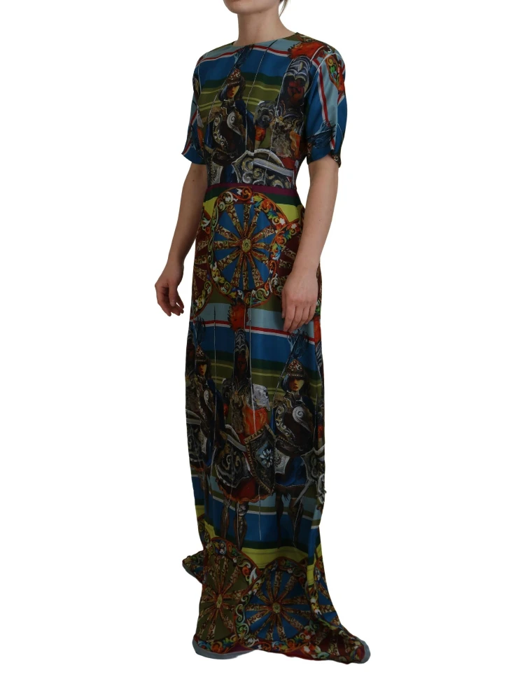 Multicolor Sicily Silk A-line Long Gown Dress alternative