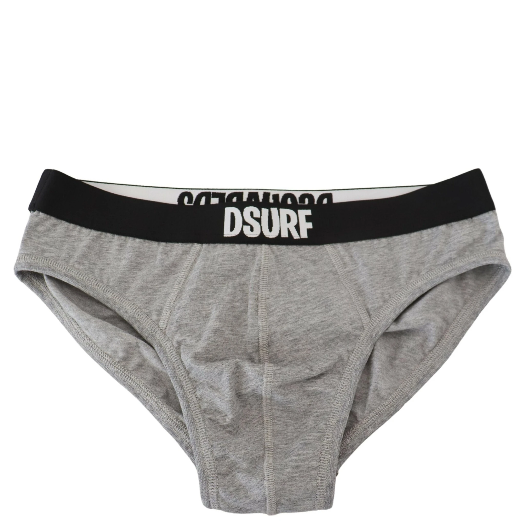 Gray DSURF Logo Cotton Stretch Men Brief Underwear