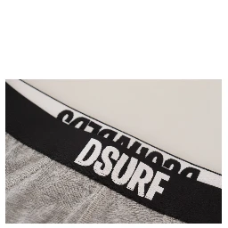 Gray DSURF Logo Cotton Stretch Men Brief Underwear