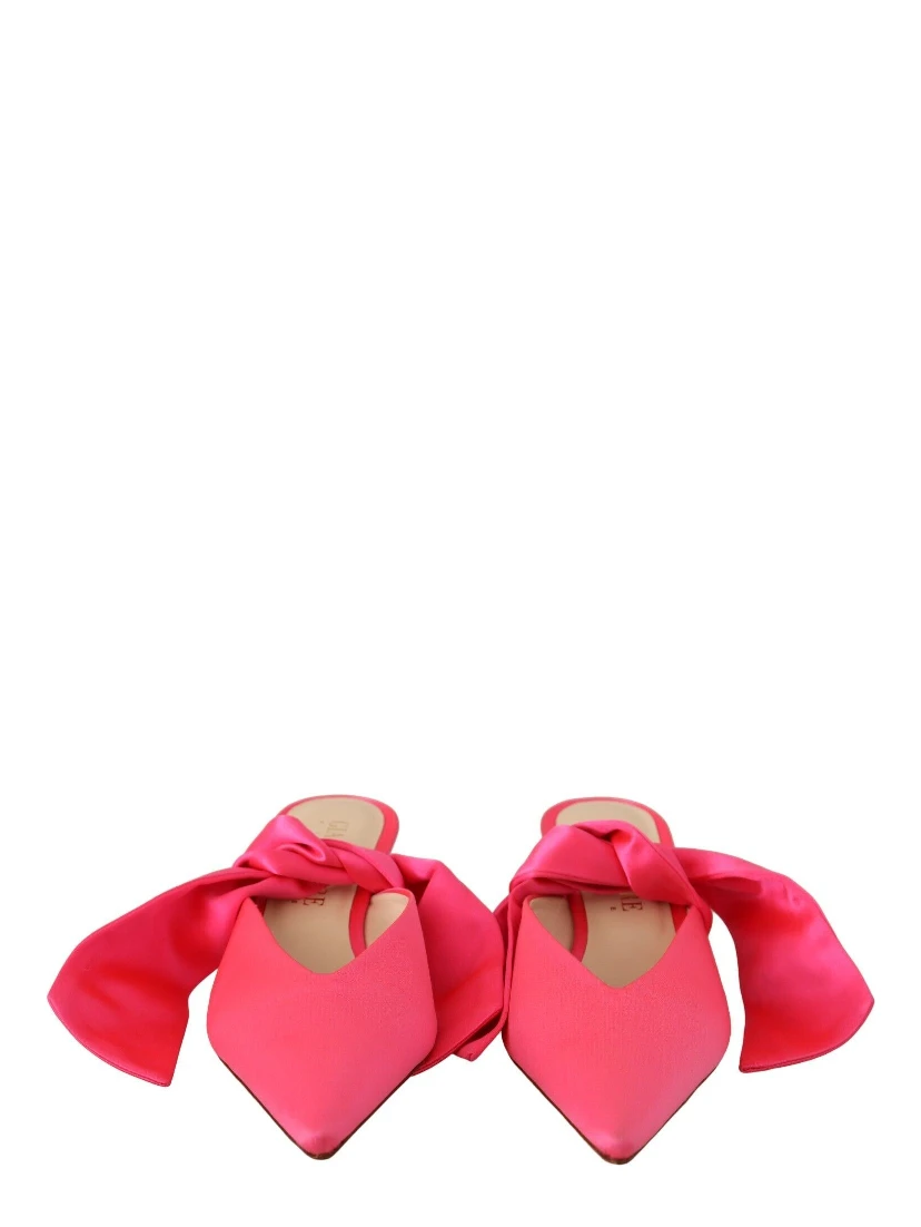 Pink Leather Lace Up Kitten Heels Pumps Shoes