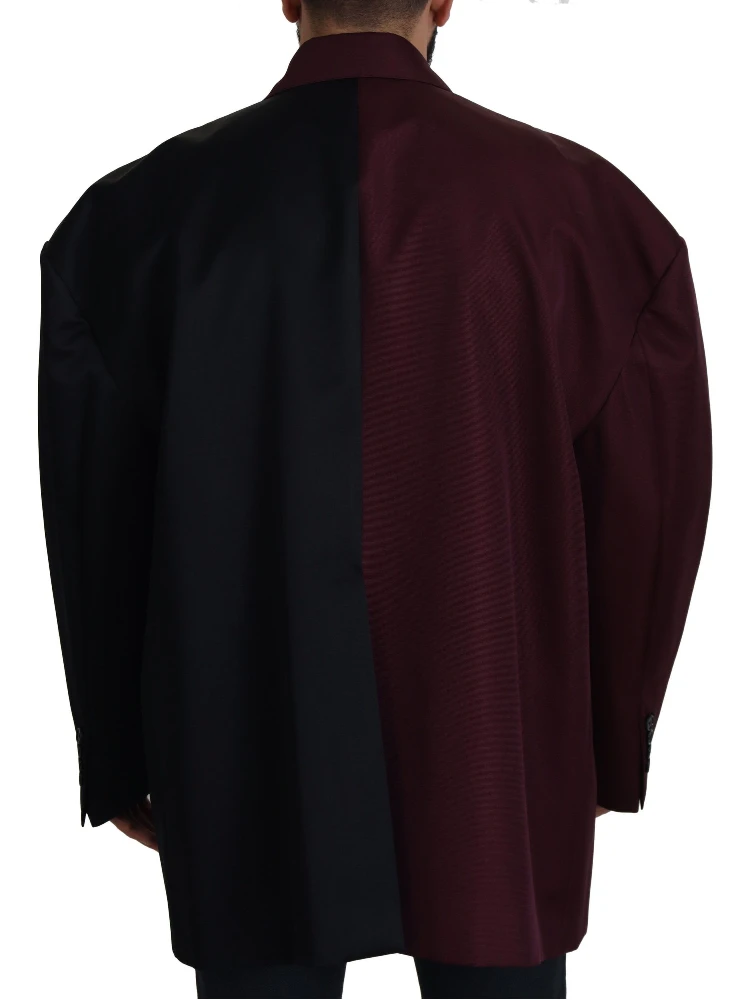 Bordeaux Polyester Double Breasted Jacket alternative