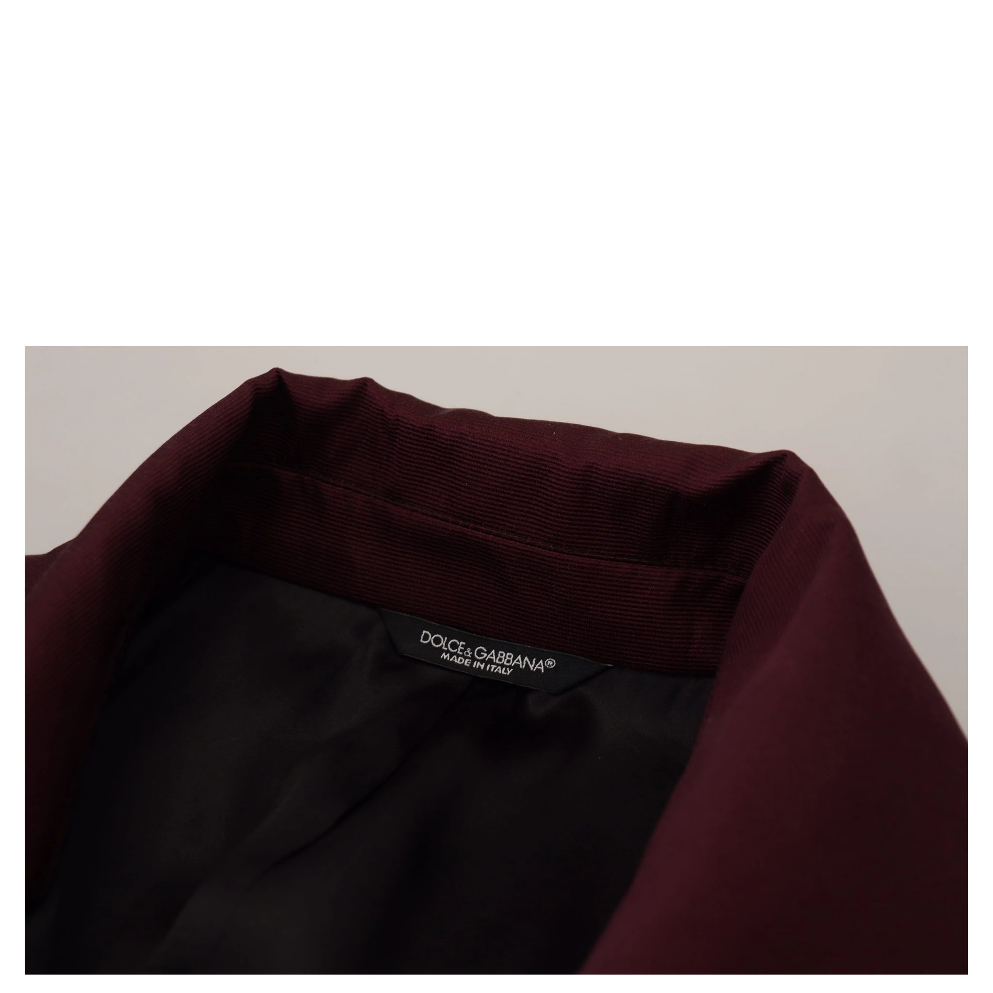 Bordeaux Polyester Double Breasted Jacket