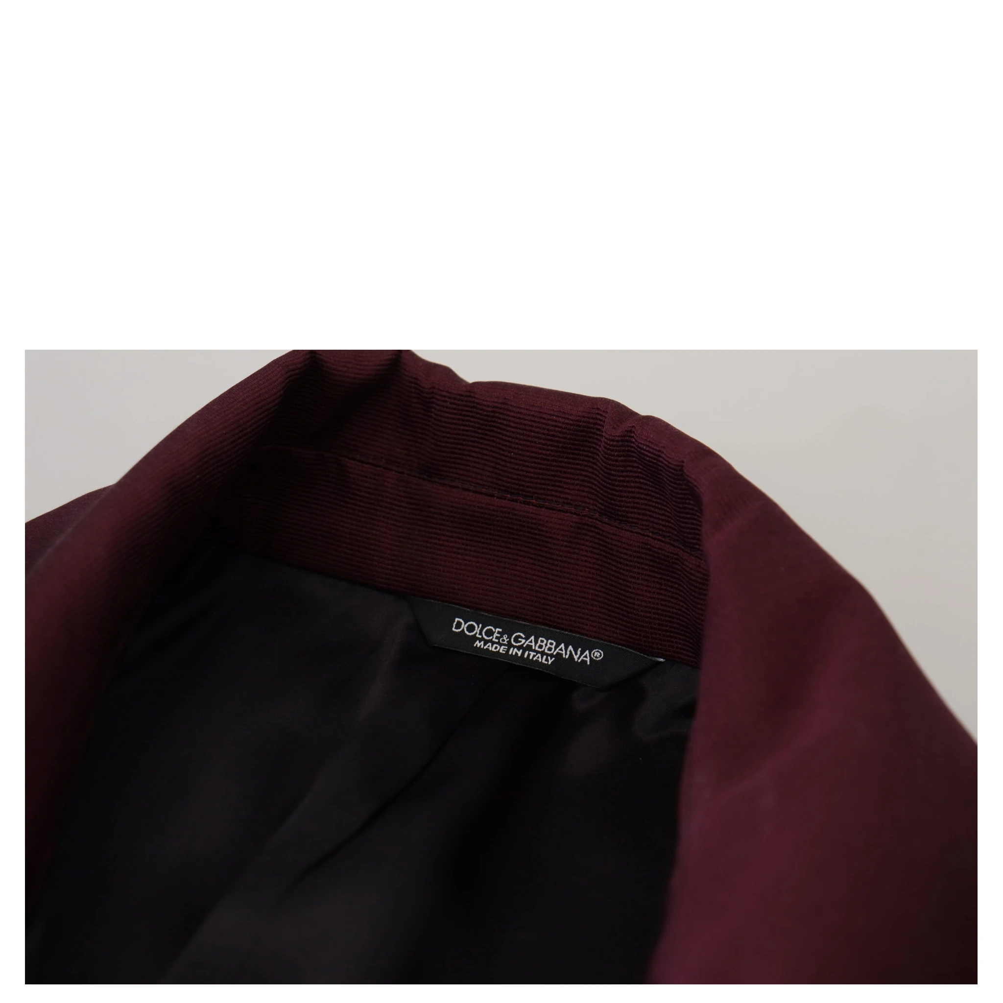 Bordeaux Polyester Double Breasted Jacket