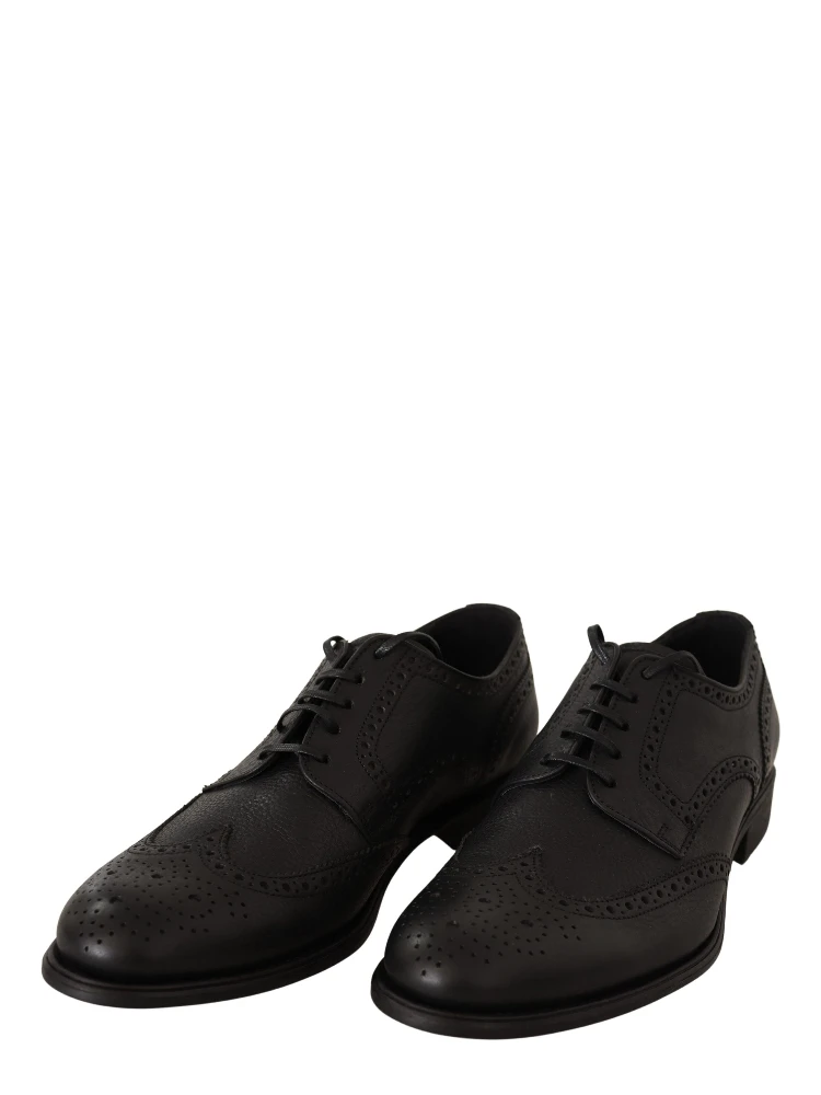 Black Leather Oxford Wingtip Formal Dress Shoes alternative