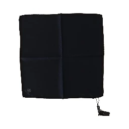 Black Square Handkerchief 100% Silk Scarf