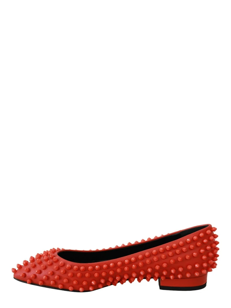 Orange Leather Ballerina WHAT I DO Flats Shoes alternative