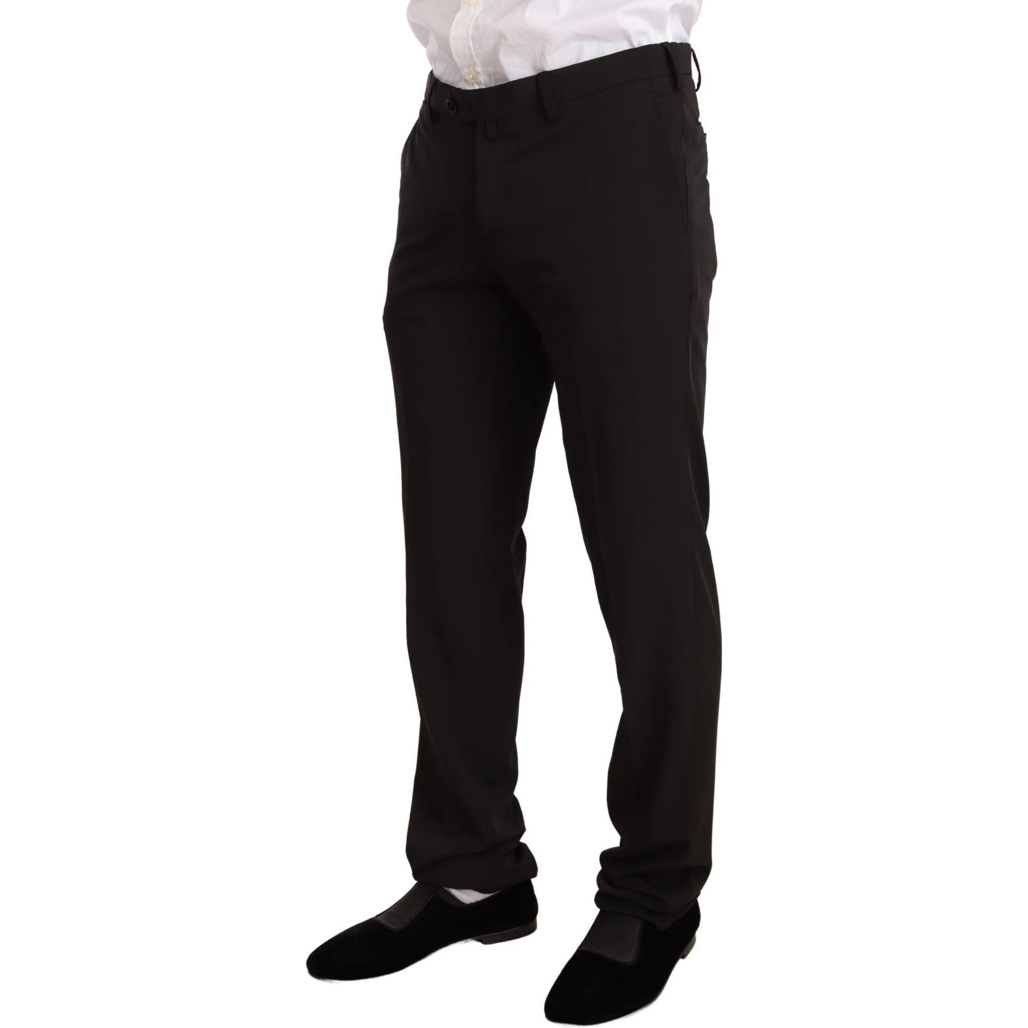 Black Polyester Slim 2 Piece Set TAGLIENTE Suit