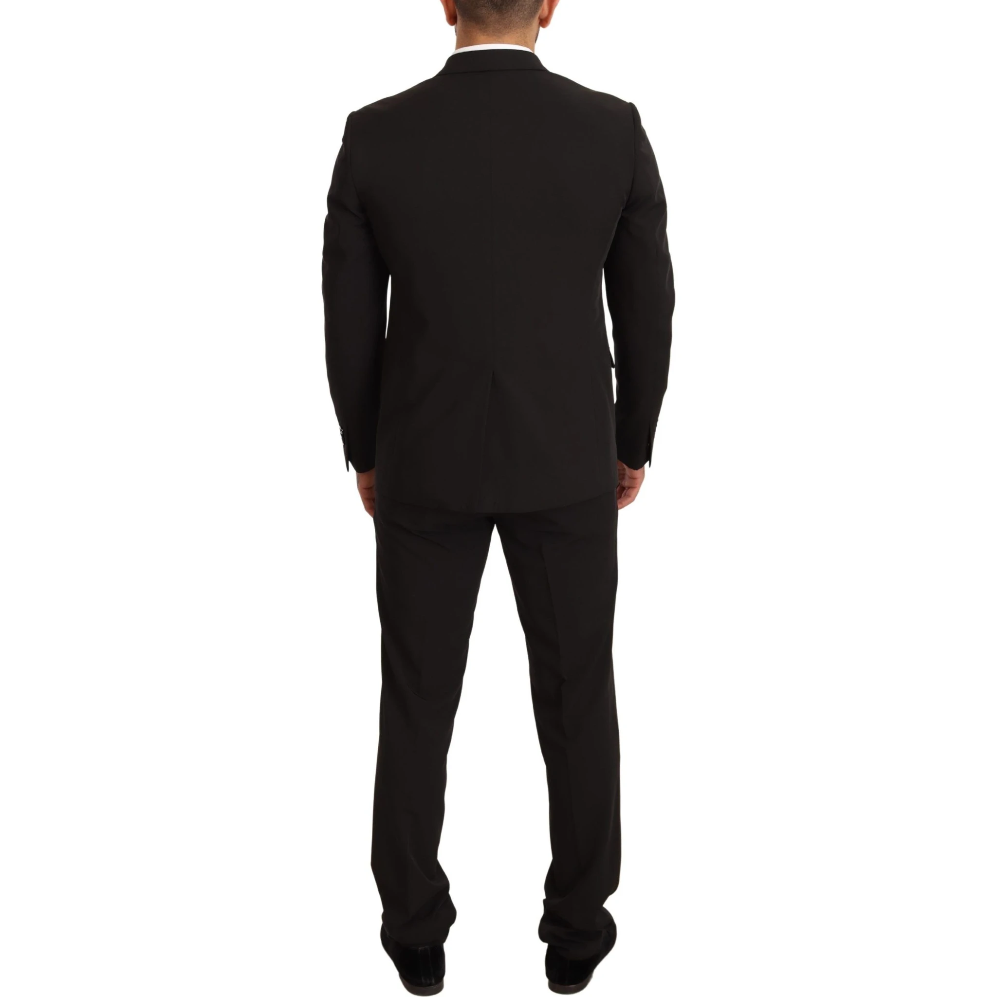 Black Polyester Slim 2 Piece Set TAGLIENTE Suit