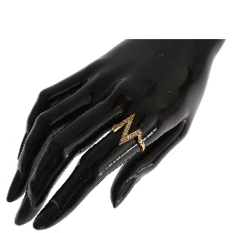 Gold 925 Silver Womens Clear CZ 18K Ring