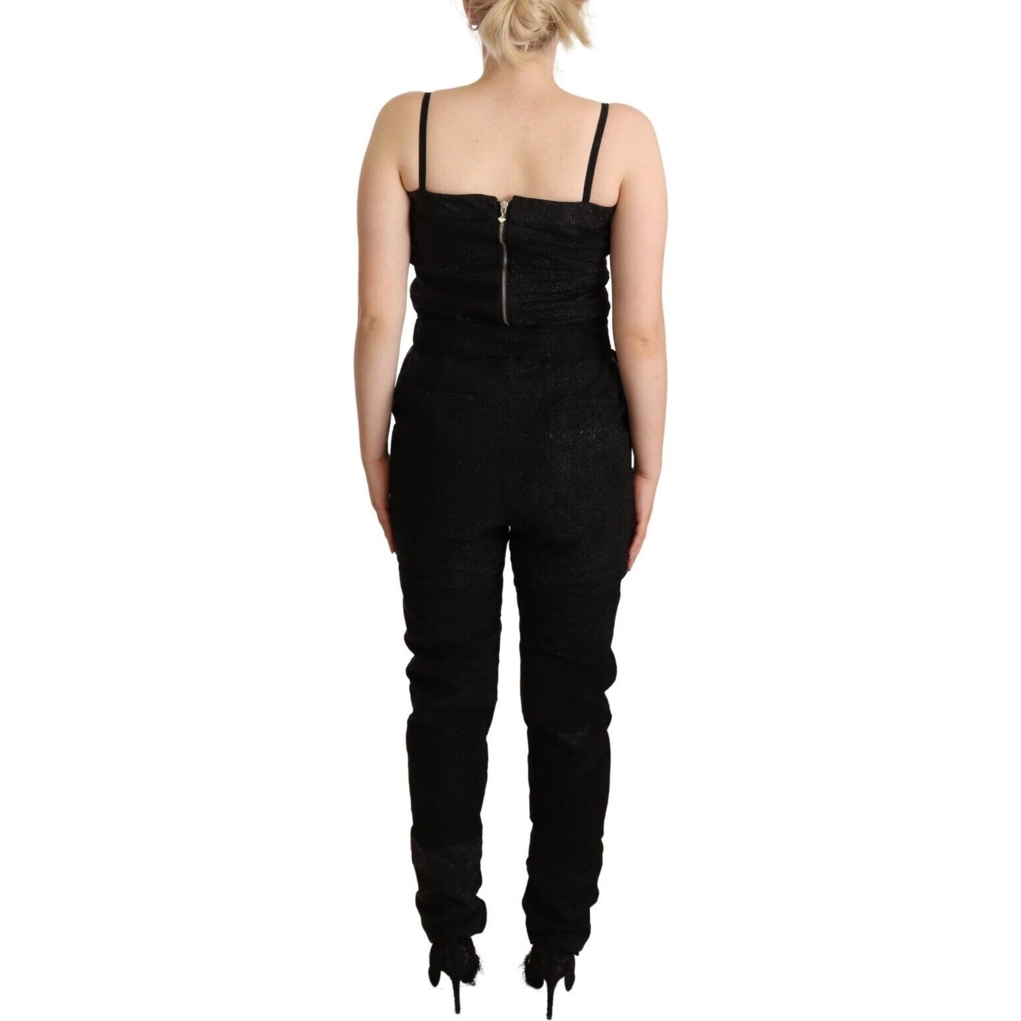Black Spaghetti Strap Jumpsuit Dress