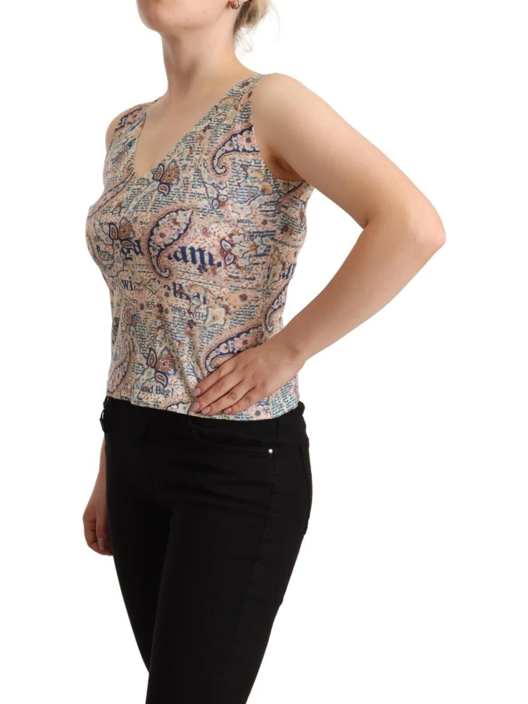 Multicolor Cotton Sleeveless V-neck Tank Top alternative