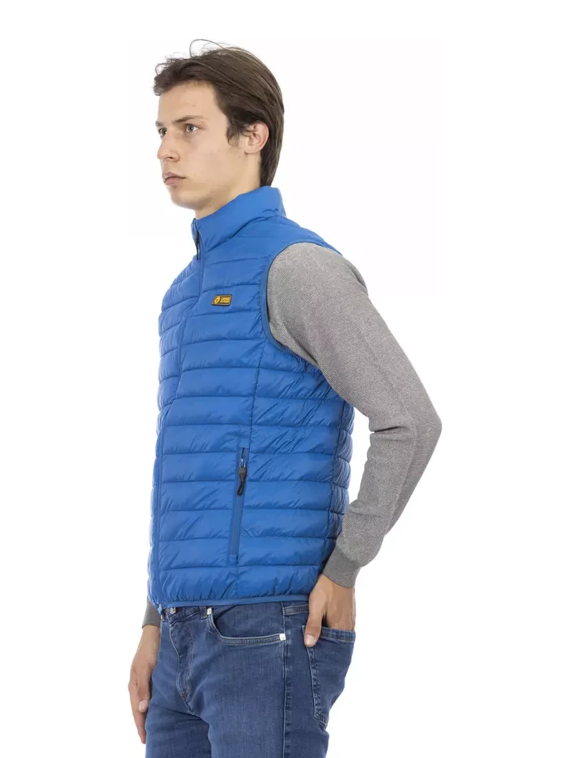 Blue Polyester Jackets & Coat