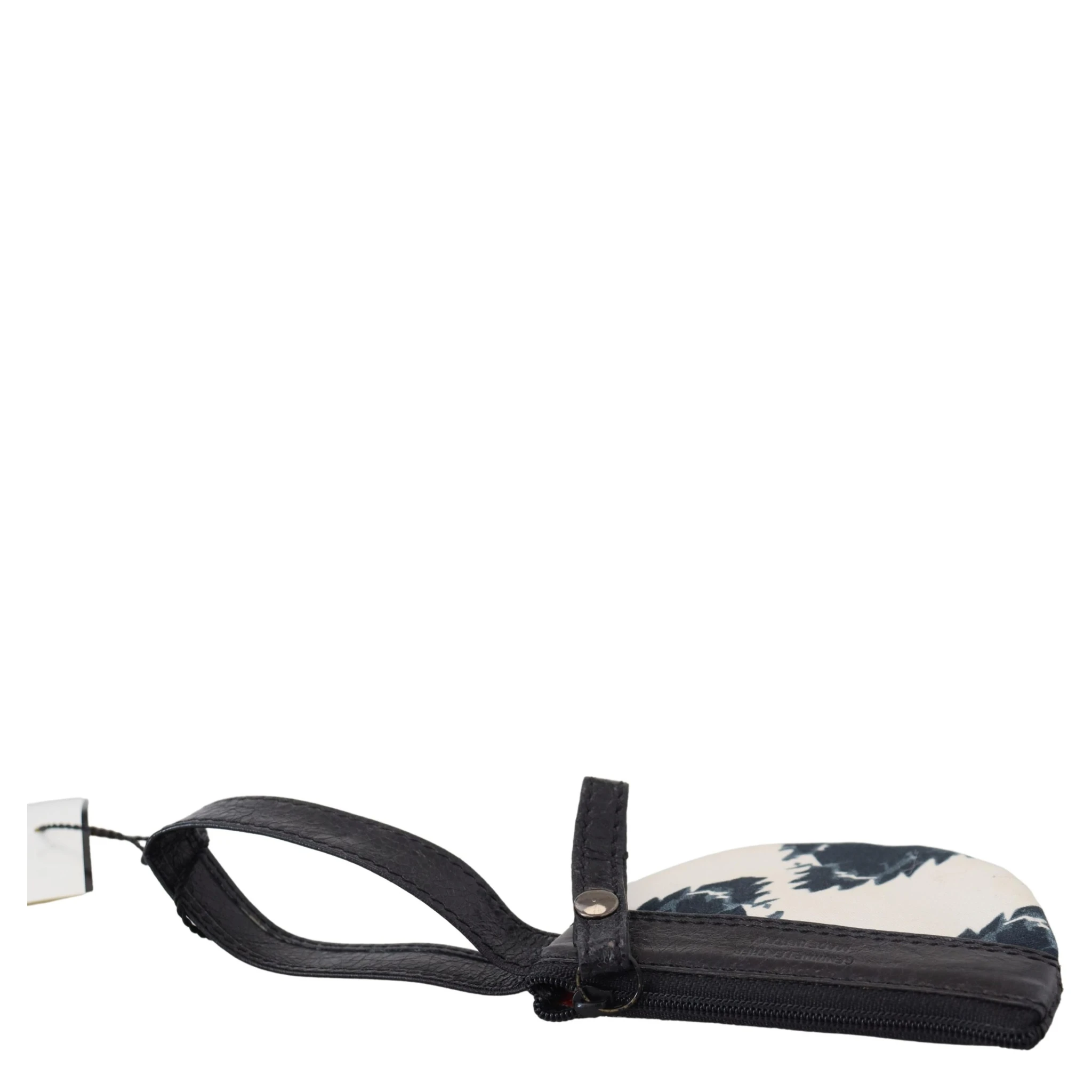 White Genuine Leather Coin Purse Strap Wallet