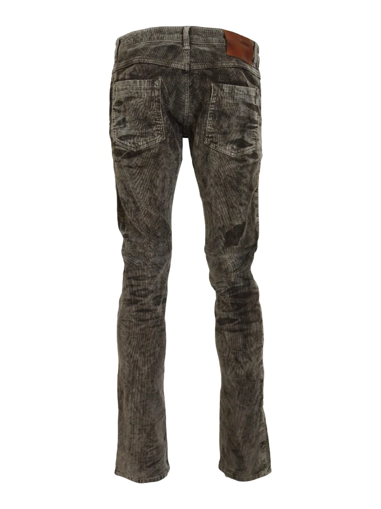 Gray Washed Cotton Corduroy Slim Fit Men Jeans alternative