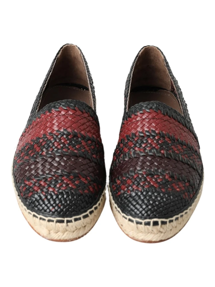 Black Bordeaux Buffalo Leather Espadrille Shoes alternative