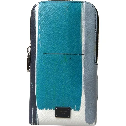 Blue Leather Purse Crossbody Sling Phone Bag Unisex