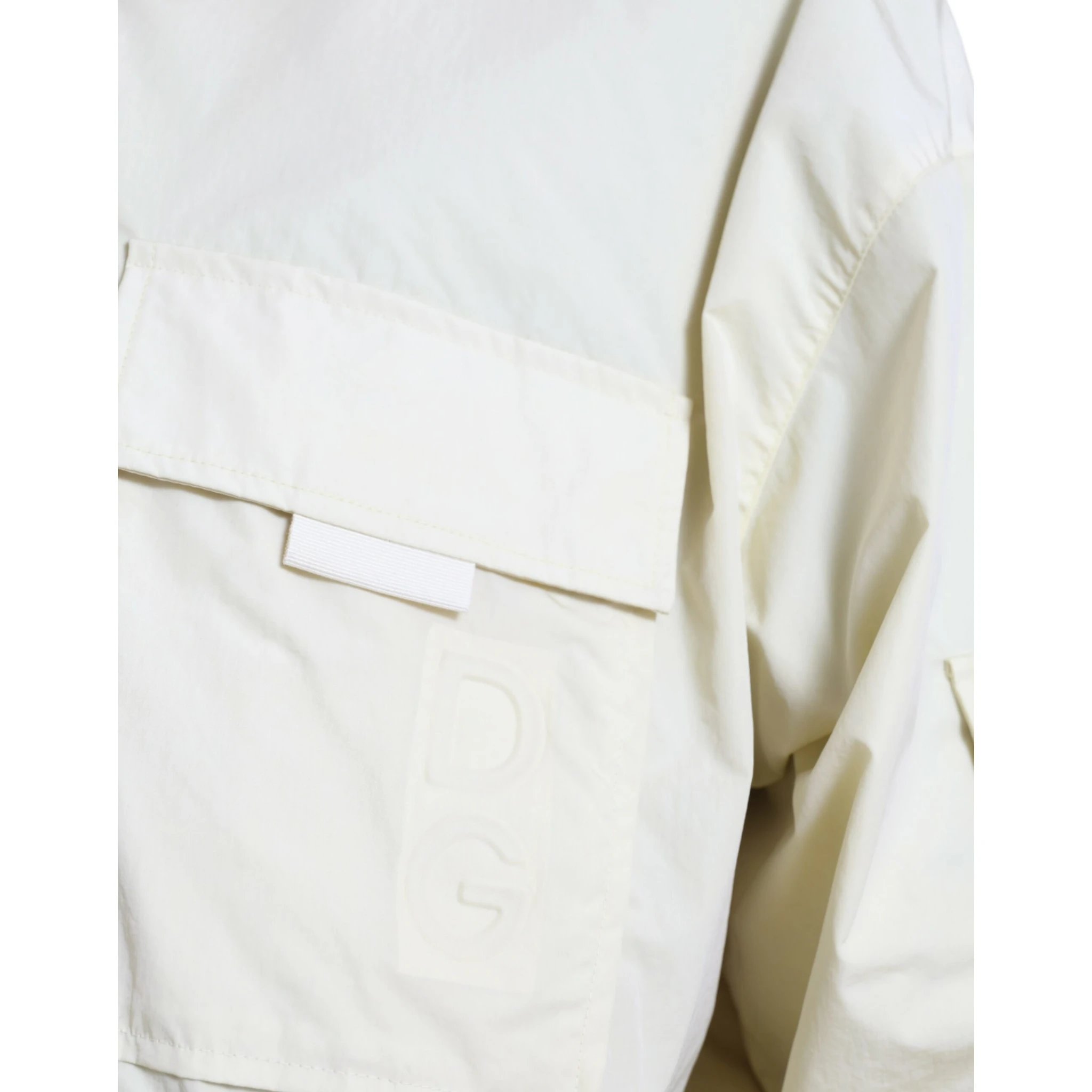 Yellow Nylon Collared Full Zip Parka Jacket