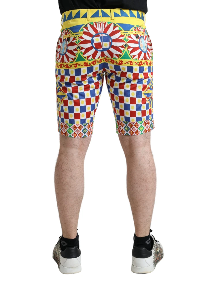 Multicolor Carretto Print Men Bermuda Shorts alternative
