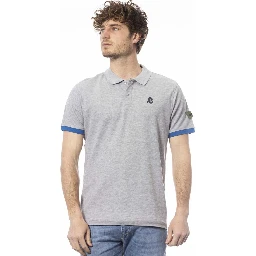 Gray Cotton Polo Shirt