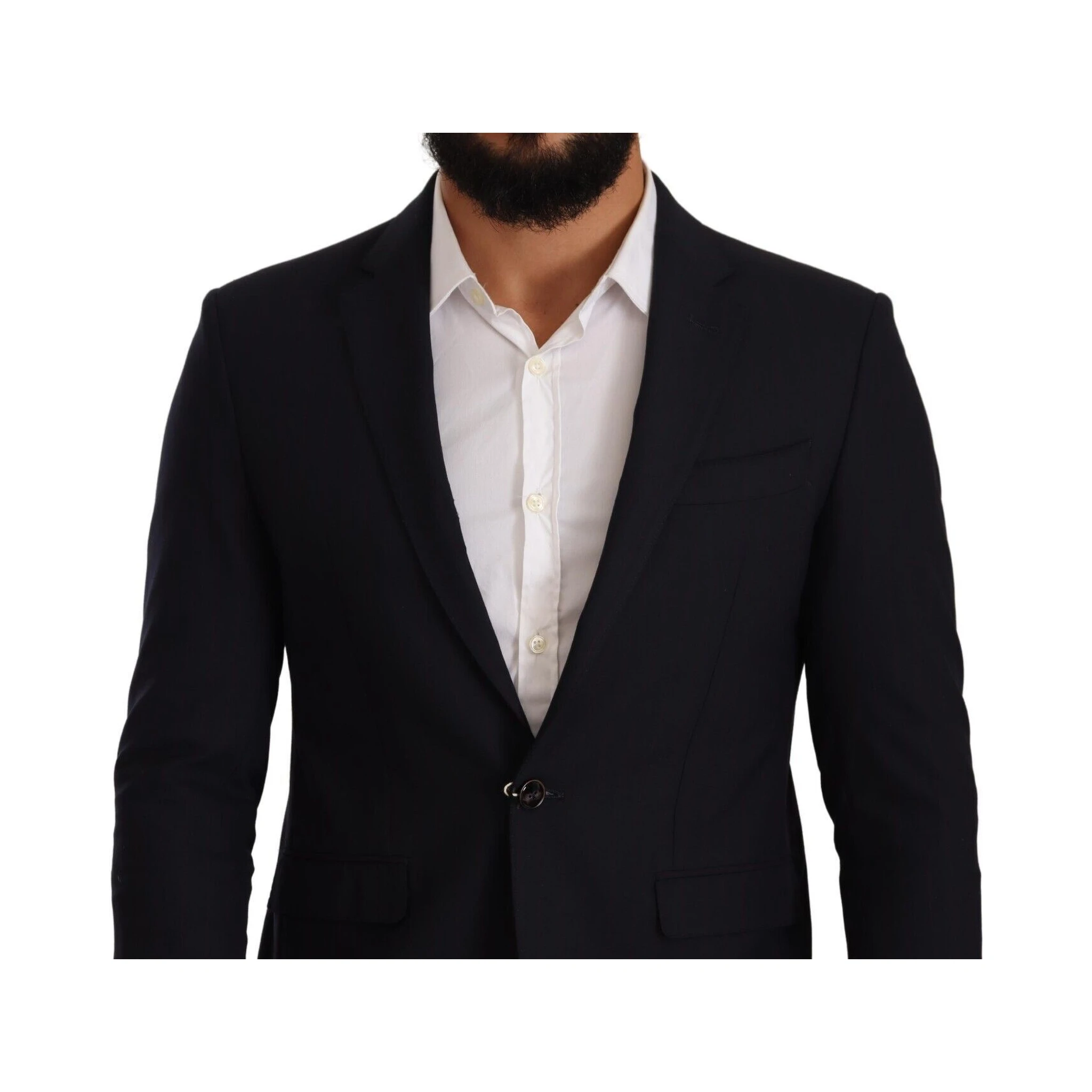 Black Single Breasted One Button Suit Jacket