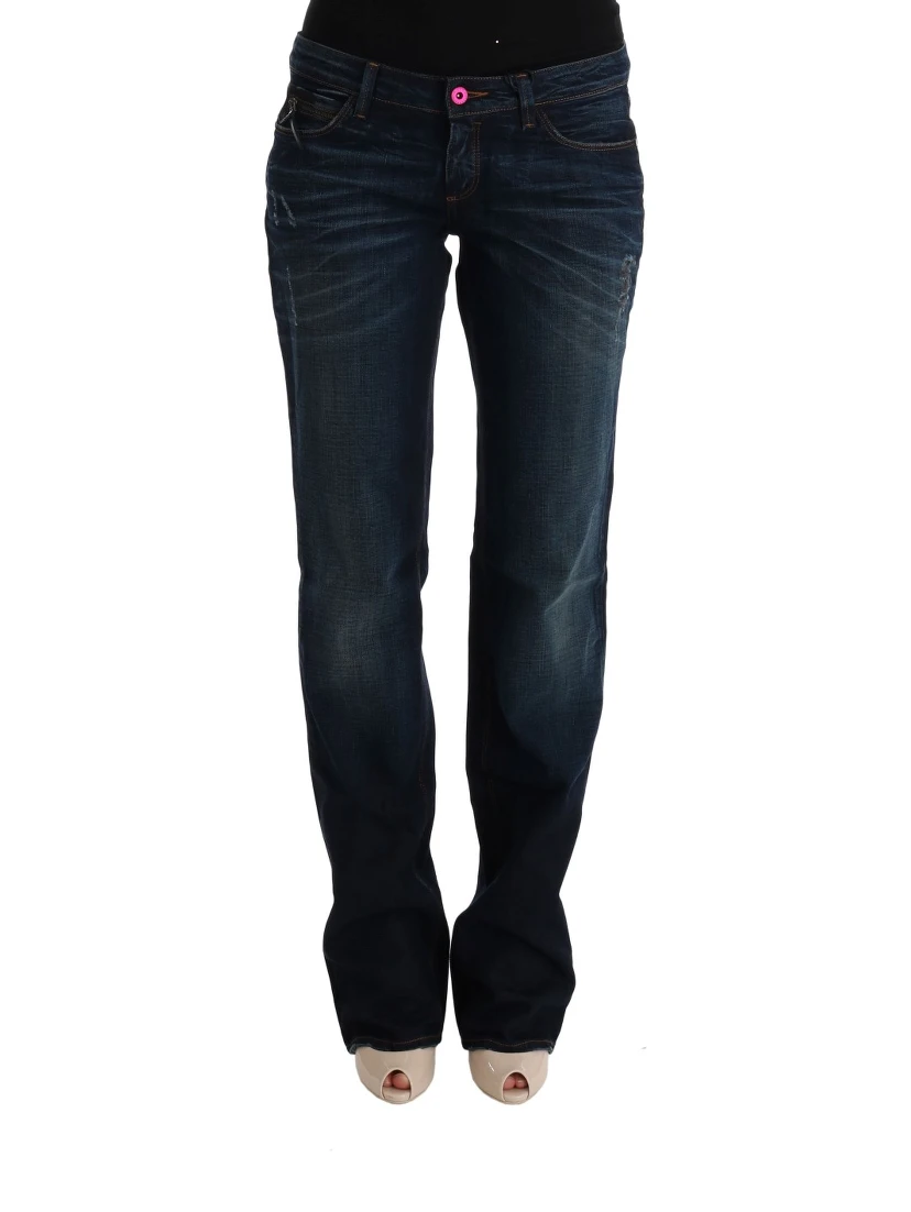 Blue Cotton Regular Fit Denim Jeans