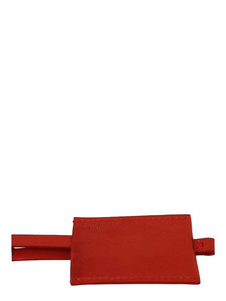 Red Leather Branded Logo Keyring Keychain alternative