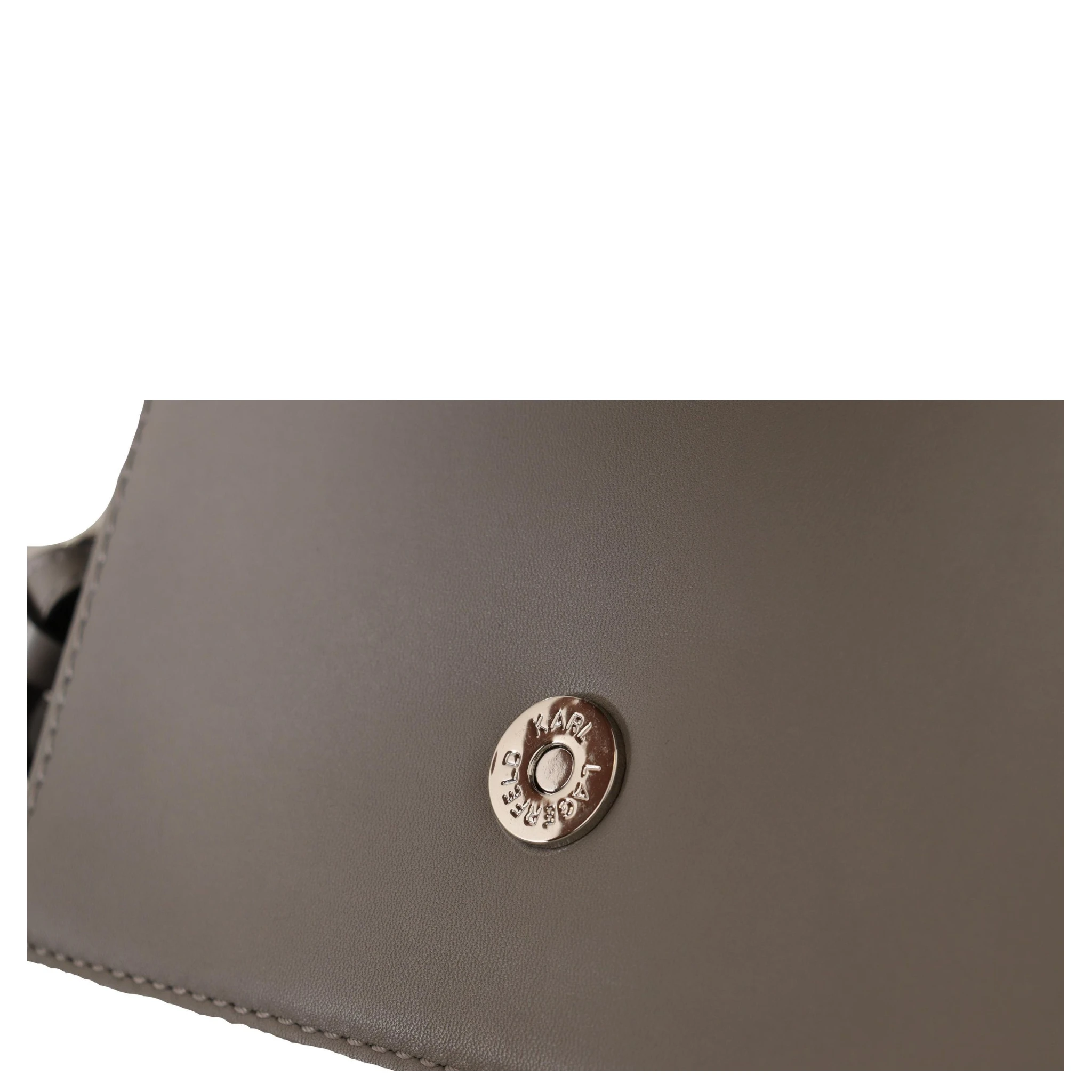 Light Grey Leather Crossbody Bag