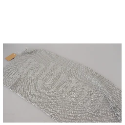 Gray Logo Knitted Neck Wrap Shawl Foulard Scarf