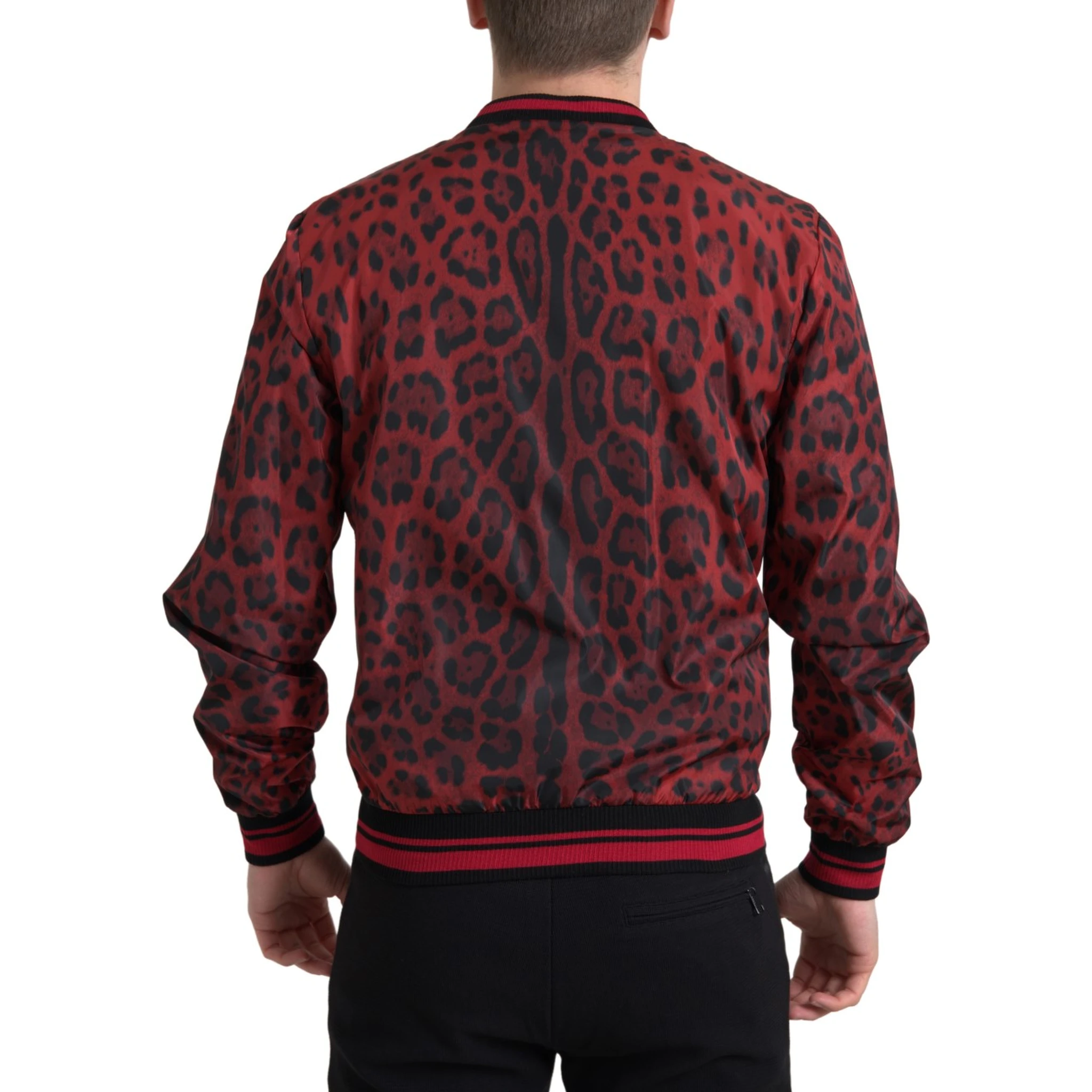 Red Leopard Bomber Short Coat Jacket