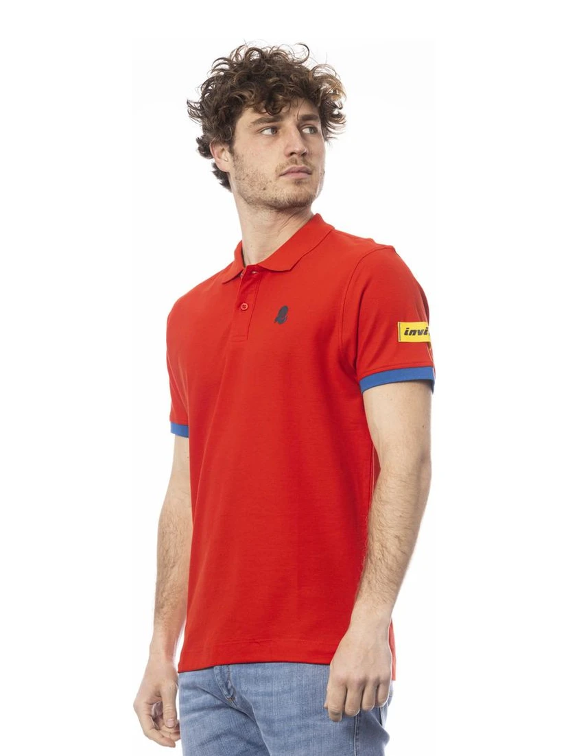 Red Cotton Polo Shirt
