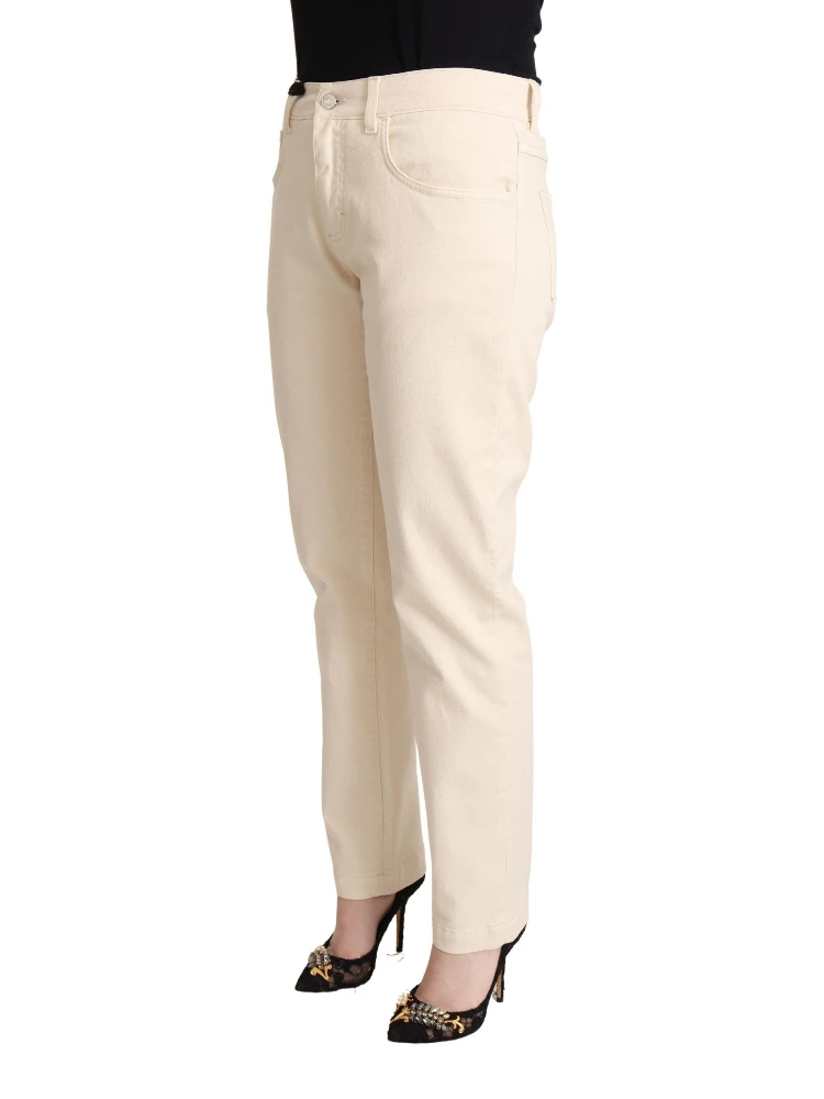 White Cotton Skinny Denim Women Jeans Pants alternative