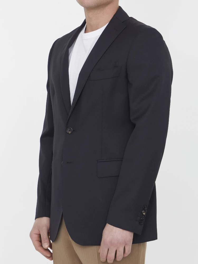 Single-breasted wool jacket alternative