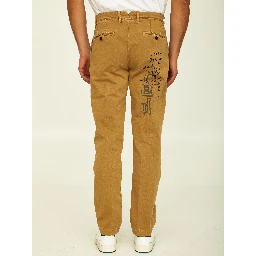 Camel cotton trousers