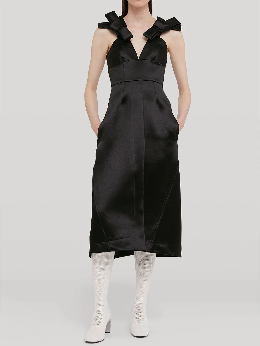 Bow-detail Midi Dress