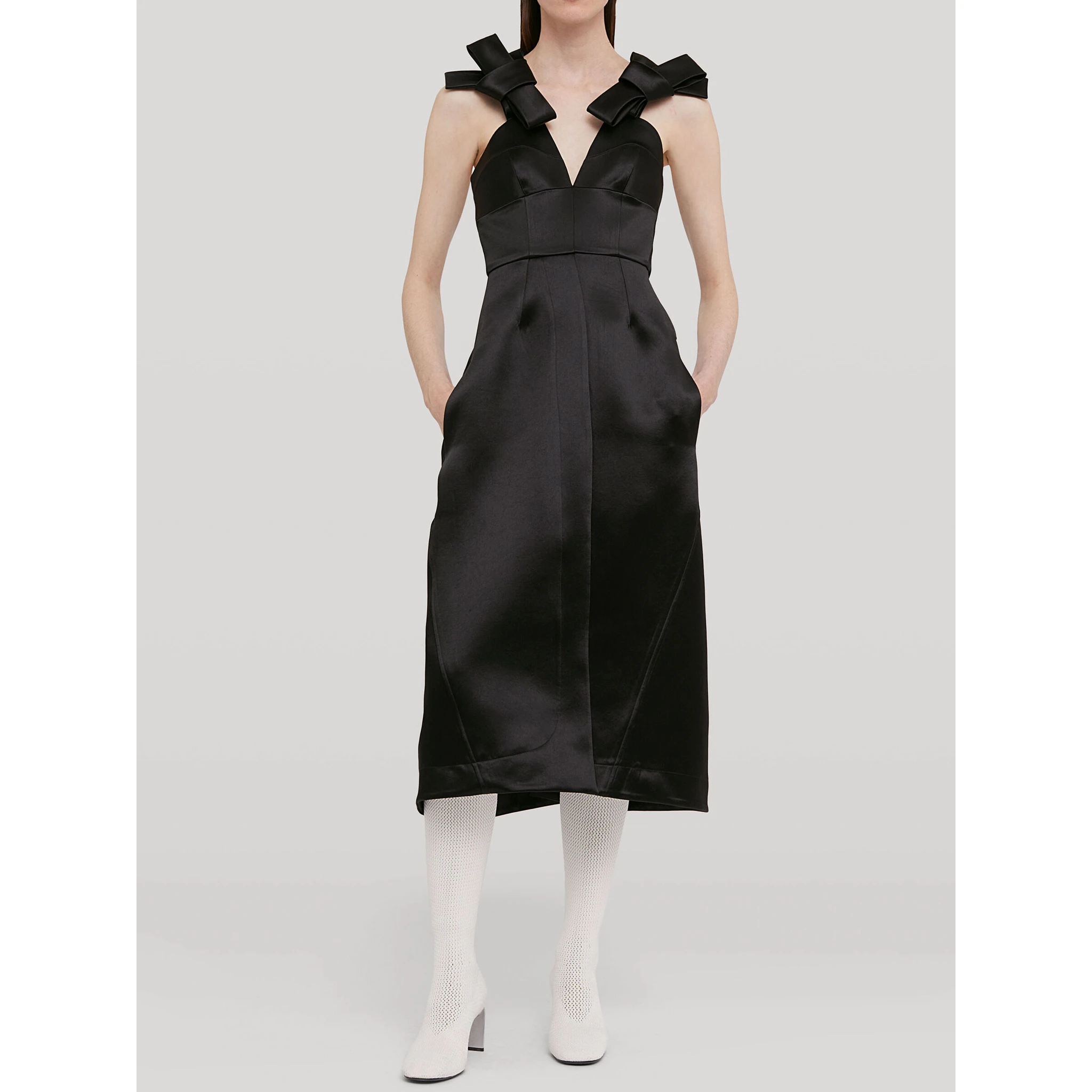 Bow-detail Midi Dress