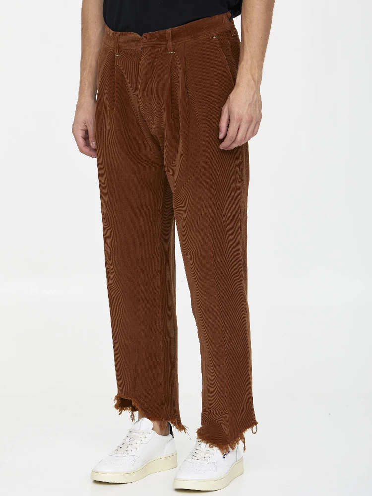 Cognac velvet trousers alternative