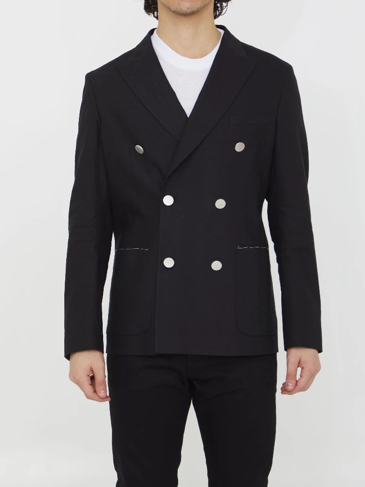 Double-breasted stretch jacket