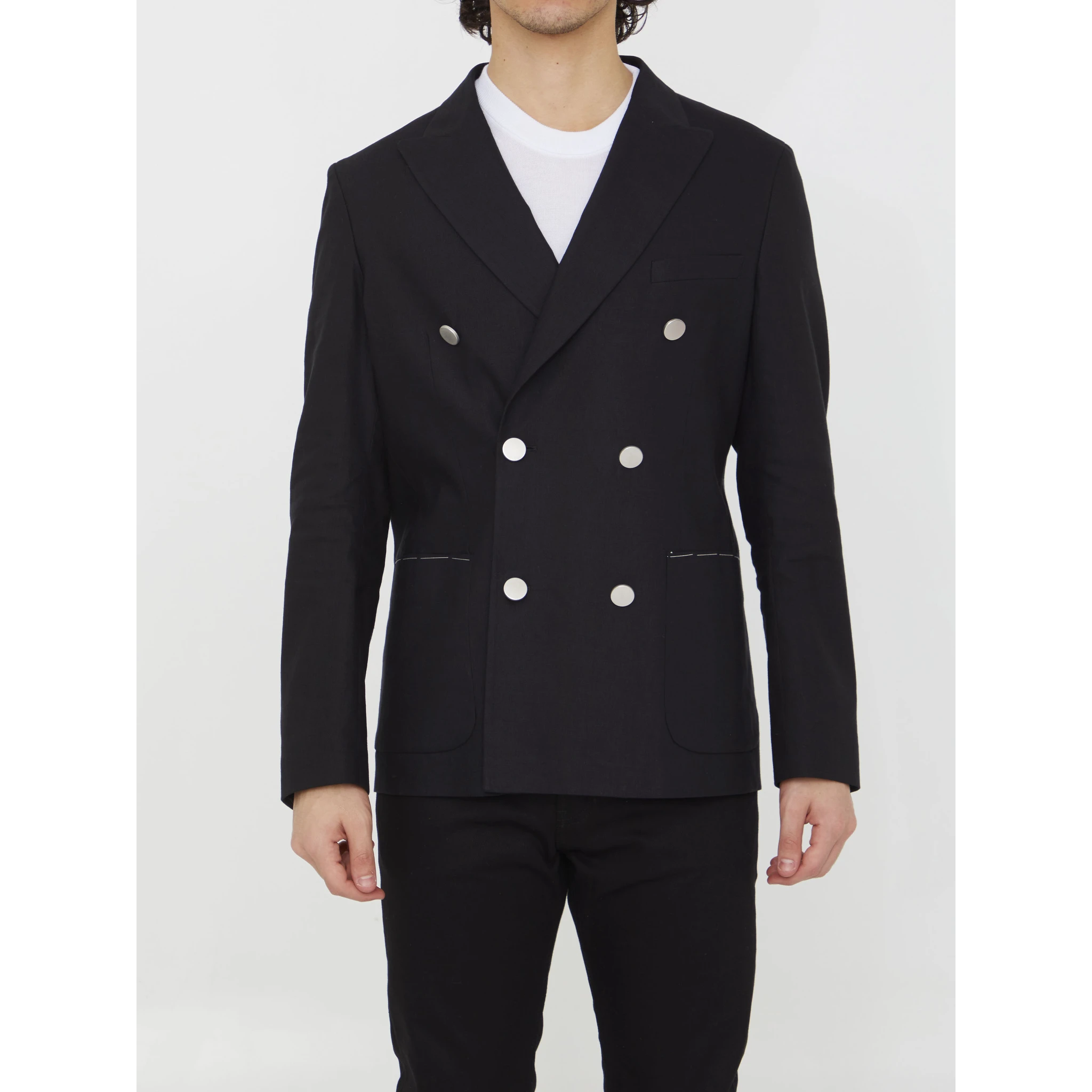 Double-breasted stretch jacket