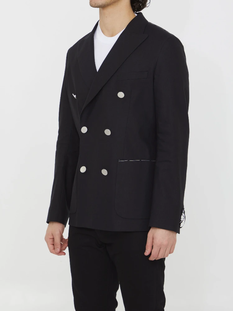 Double-breasted stretch jacket alternative