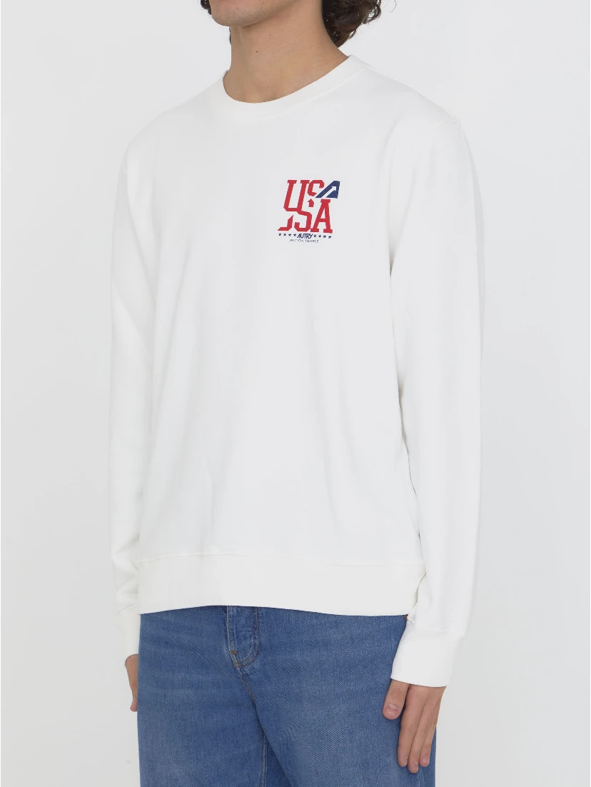 Printed cotton sweatshirt